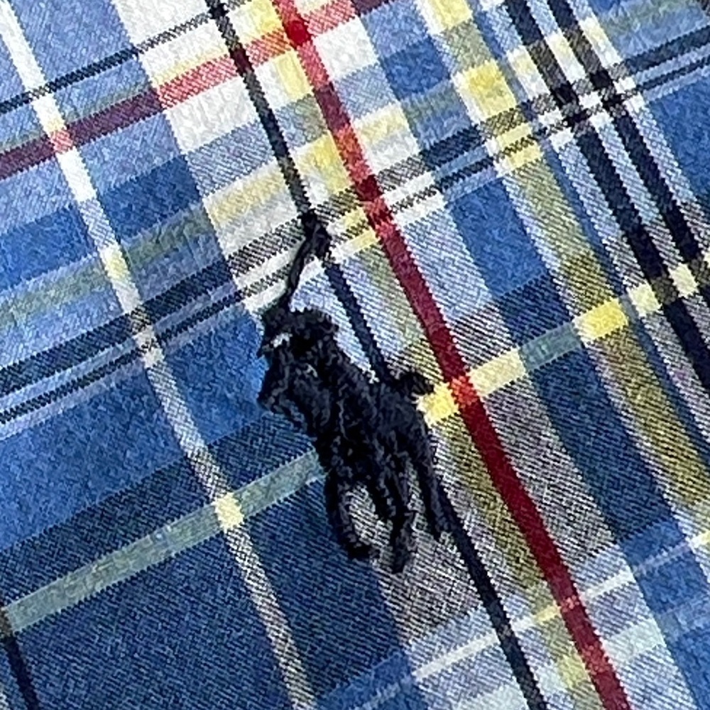 Ralph Lauren Blue Plaid Button Down - Picture 3 of 7